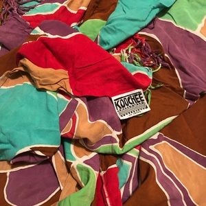 Vintage 100% rayon Made in Indonesia Sarong/beach coverup. By brand Koochee.